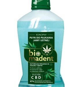 BioMadent konopny płyn do płukania jamy ustnej 500 ml – zdjęcie opakowania z katalogu Sativa